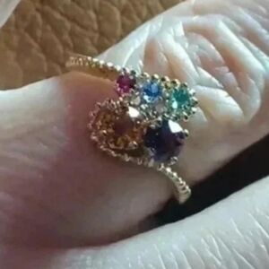 Gold-plated Mother's ring. yellow